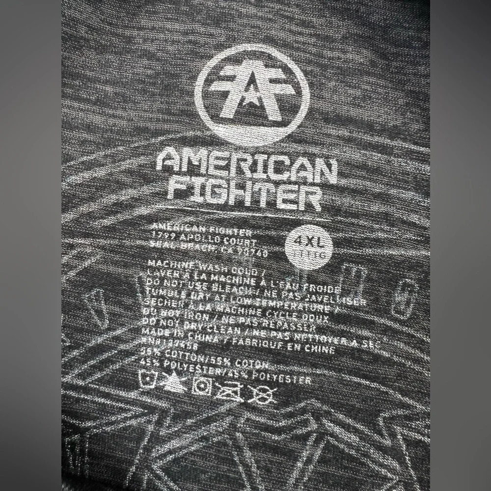 AMERICAN FIGHTER Mens T-Shirt Goodridge TEE Athletic Biker Size 4XL - Picture 5 of 7